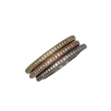 750er Weißgold/Gelbgold/Rosegold Tri-color Memoryring Set