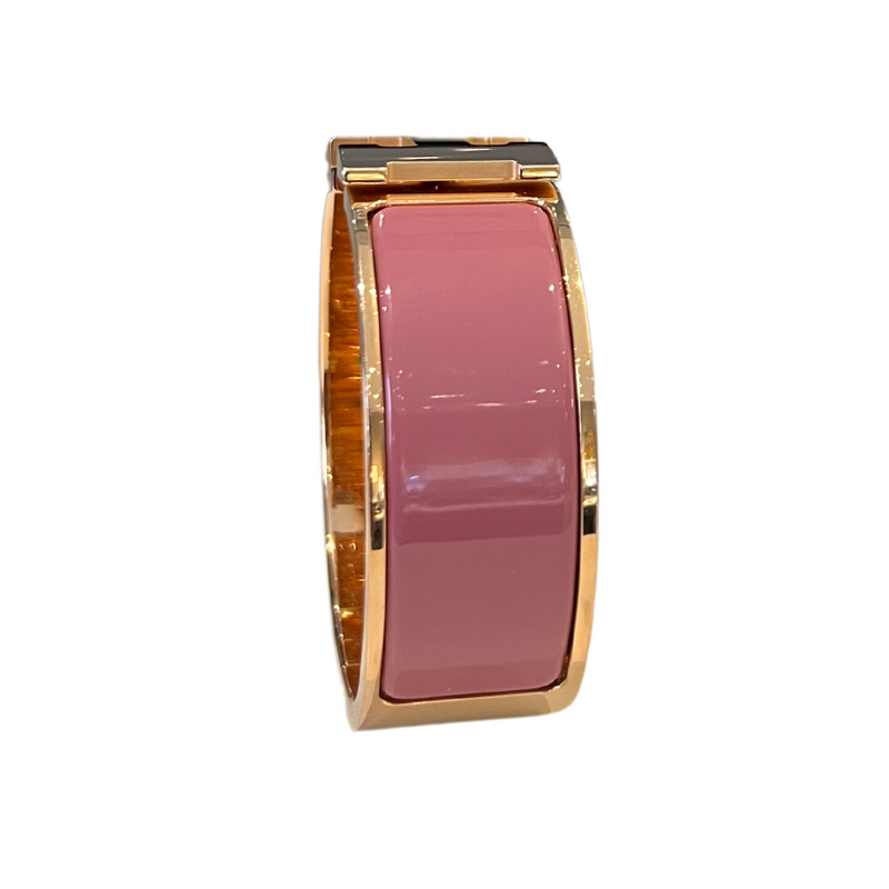 05_IHRSCHMUCK_Hermès Clic H Armreif, Farbe alt Rose, Rosefarben Gold, Größe 2,00cm