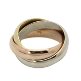 02_IHRSCHMUCK_Cartier Trinity Ring_Größe. 47_ 750er Weiß-, Rose- und Gelbgold
