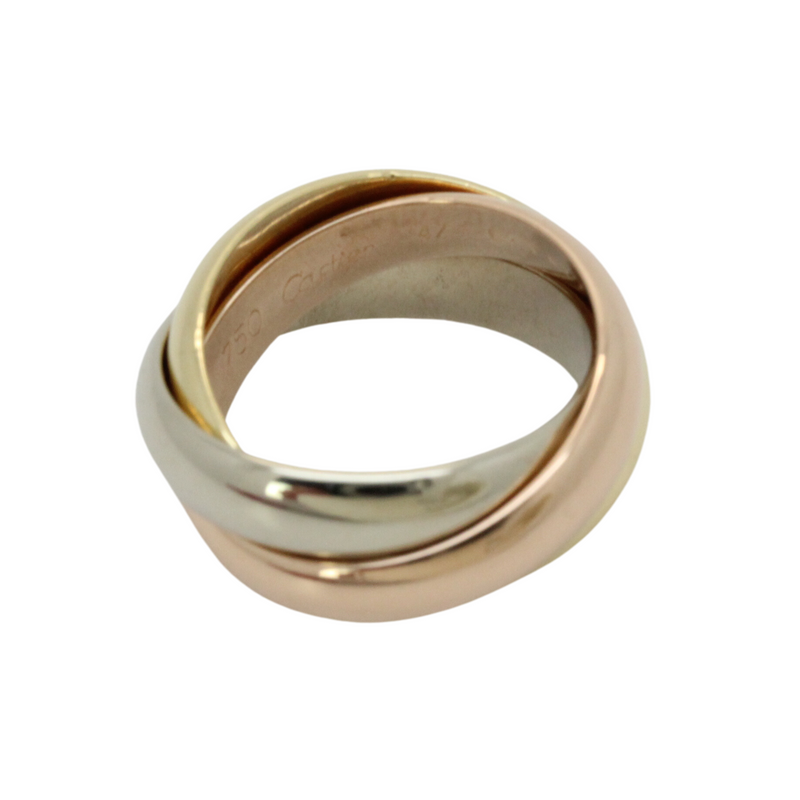 04_IHRSCHMUCK_Cartier Trinity Ring_Größe. 47_ 750er Weiß-, Rose- und Gelbgold