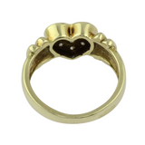 585er Gelbgoldring mit Brillanten in Herzform