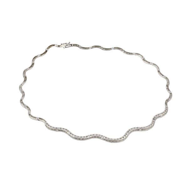 750er Weißgoldcollier mit Brillanten von GIORGIO VISCONTI aus dem Haus RENÉ KERN