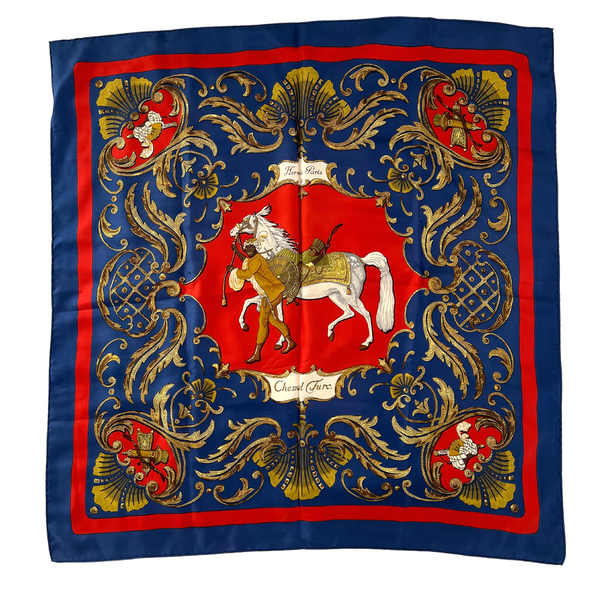 Hermès Seidentuch Carré 90x90 Cheval Turc