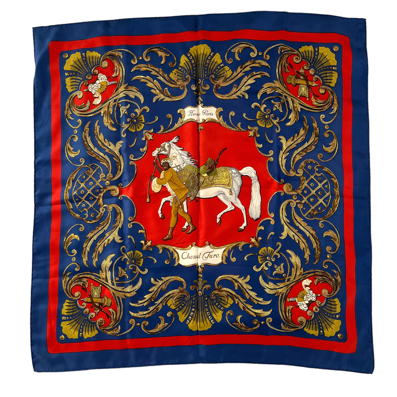 Hermès Seidentuch Carré 90x90 Cheval Turc