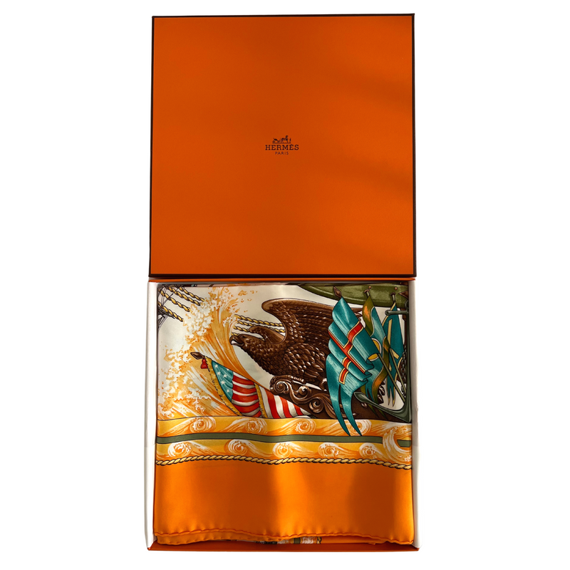 Hermès Seidentuch Carré 90x90 Vive Le Vent